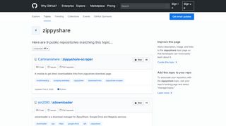 
                            5. Topic: zippyshare · GitHub