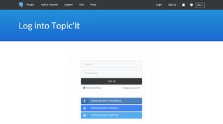 
                            2. Topic'it - Log In