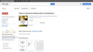 
                            10. Topics in Business Mathematics and Statistics