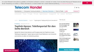 
                            11. Toplink-Xpress: Telefonportal für den SoHo-Bereich - telecom-handel.de