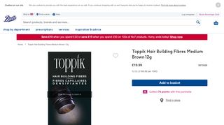 
                            12. Toppik Hair Building Fibres Medium Brown 12g | Boots