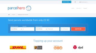 
                            5. Topping up your account | ParcelHero