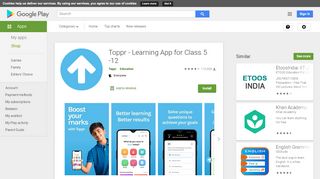 
                            4. Toppr - Learning app for classes 5th to 12th – Apps on Google Play