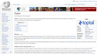 
                            9. Toptal - Wikipedia