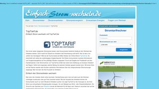 
                            2. TopTarif: Tarife einfach vergleichen unter www.toptarif.de