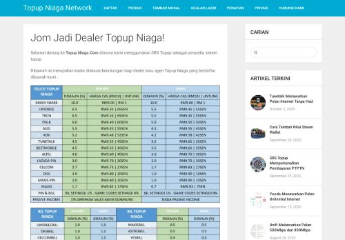 
                            5. Topup Niaga Network: Jom Jadi Dealer Topup Niaga!