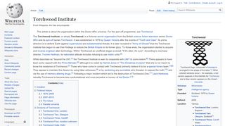 
                            6. Torchwood Institute - Wikipedia