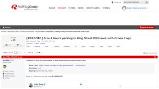 
                            4. [TORONTO] Free 2 hours parking in King Street Pilot area with ...