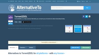 
                            1. Torrent2DDL Alternatives and Similar Websites and Apps ...