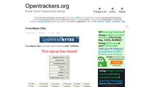 
                            2. TorrentBytes (TBy) - Private Torrent Trackers & File Sharing