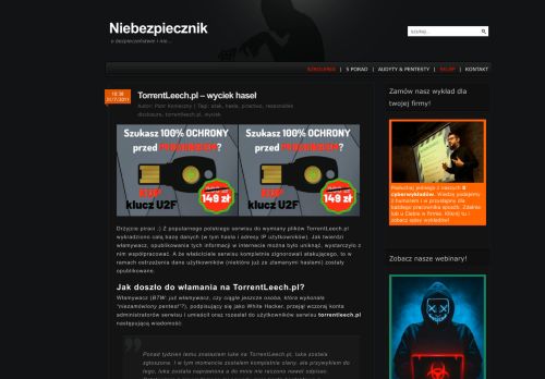 
                            6. TorrentLeech.pl – wyciek haseł -- Niebezpiecznik.pl --