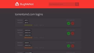 
                            5. torrentsmd.com logins - BugMeNot