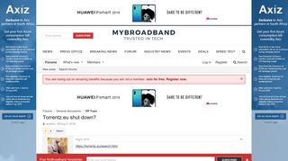 
                            7. Torrentz.eu shut down? | MyBroadband