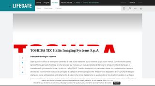 
                            8. TOSHIBA TEC Italia Imaging Systems S.p.A. | LifeGate