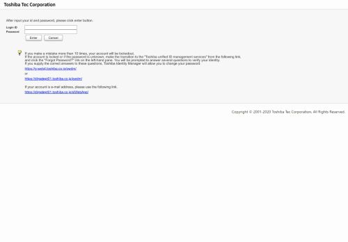 
                            11. ToshibaTEC Login - Toshiba Tec Corporation