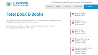 
                            13. Total BooX E-Books · Harrison Public Library