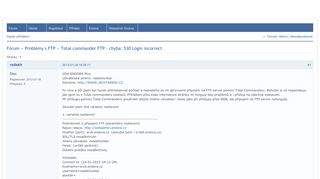 
                            5. Total commander FTP - chyba: 530 Login incorrect (Stránka 1 ...