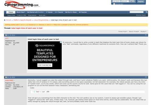 
                            2. total login time of each user in last - C Board - Cprogramming.com
