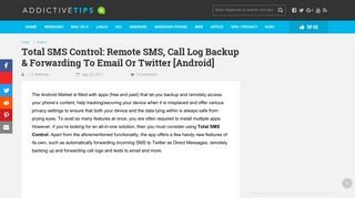 
                            3. Total SMS Control: Remote SMS, Call Log Forwarding & Backup ...