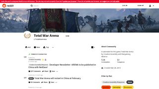 
                            12. Total War Arena - Reddit