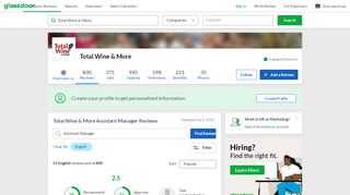 
                            9. Total Wine & More Assistant Manager Reviews | Glassdoor