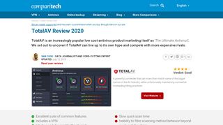 
                            12. TotalAV Review 2018 (+ 80% Discount) : Is there a catch? - Comparitech