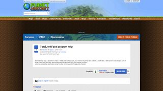 
                            9. TotalJerkFace account help - Planet Minecraft
