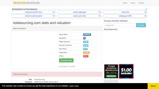 
                            7. Totalsourcing : Website stats and valuation