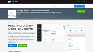 
                            5. Totango by Totango | SAP App Center