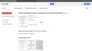 
                            12. Totius Latinitatis lexicon, consilio et cura Jacobi Facciolati