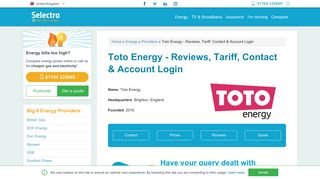 
                            11. Toto Energy - Reviews, Tariff, Contact & Account Login | Selectra