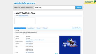
                            9. totokl.com at Website Informer. TotoKL. Visit TotoKL.