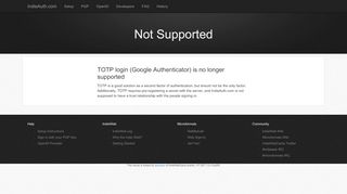 
                            5. TOTP login is no longer supported - IndieAuth