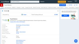 
                            6. Touch Bionics | Crunchbase