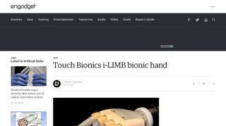 
                            13. Touch Bionics i-LIMB bionic hand - Engadget