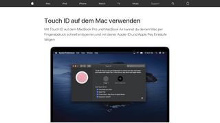 
                            5. Touch ID auf dem Mac verwenden - Apple Support