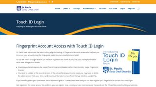 
                            13. Touch ID Login | St Pauls Garda Credit Union