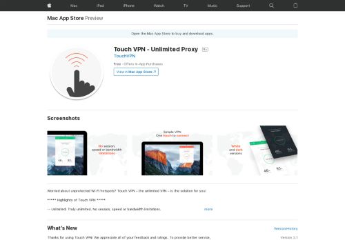 
                            5. Touch VPN on the Mac App Store - iTunes - Apple