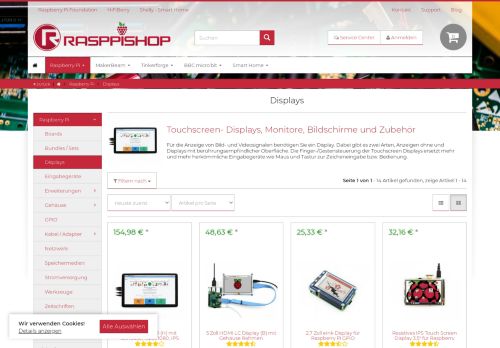 
                            9. Touchscreen- Displays, Monitore, Bildschirme und Zubehör - Raspberry