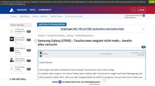 
                            7. Touchscreen reagiert nicht mehr,- bereits alles versucht ...