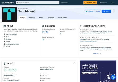 
                            3. Touchtalent | Crunchbase