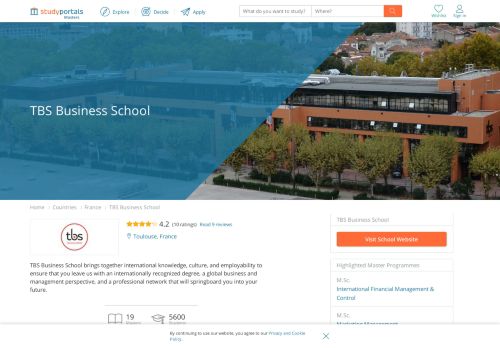 
                            5. Toulouse Business School - Toulouse - France - MastersPortal.com