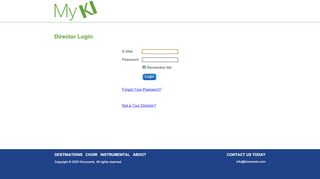 
                            11. Tour Director login - MyKI - KIconcerts