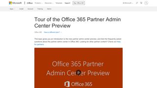 
                            12. Tour of the Office 365 Partner Admin Center Preview - Office 365