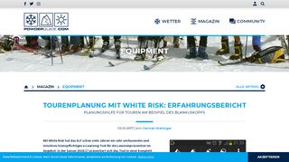
                            5. Tourenplanung mit White Risk - Equipment