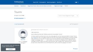 
                            5. Tourini | Allgemeine Fragen Forum • HolidayCheck