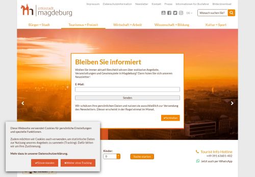 
                            10. Tourismus + Freizeit - Touristische Informationen über Magdeburg