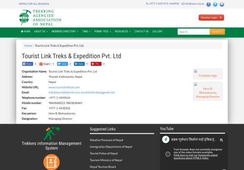 
                            13. Tourist Link Treks & Expedition Pvt. Ltd - Trekking Agencies ...