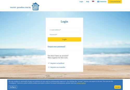 
                            8. Tourist-paradise.com - Owner Login