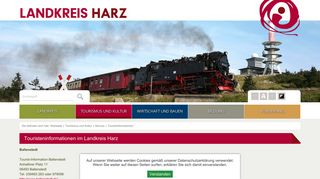 
                            12. Touristeninformationen im Landkreis Harz